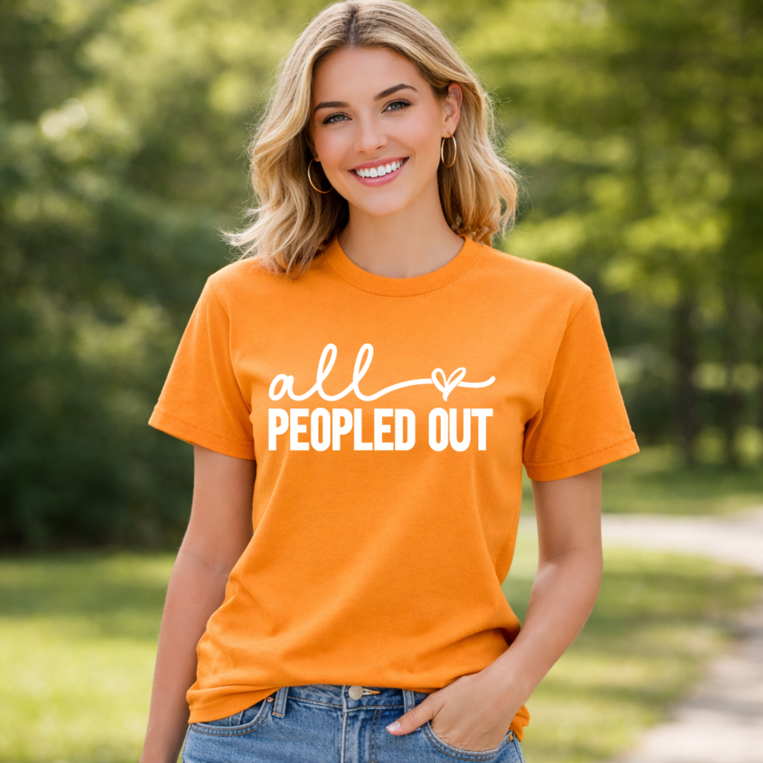 All Peopled Out Adult T-Shirt